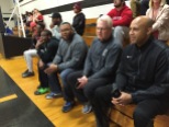 Coaches watching the show.